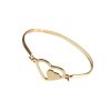 dámský ocelový náramek zlacený 18k srdce myfeminity