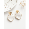Náušnice White Crystal Heart1