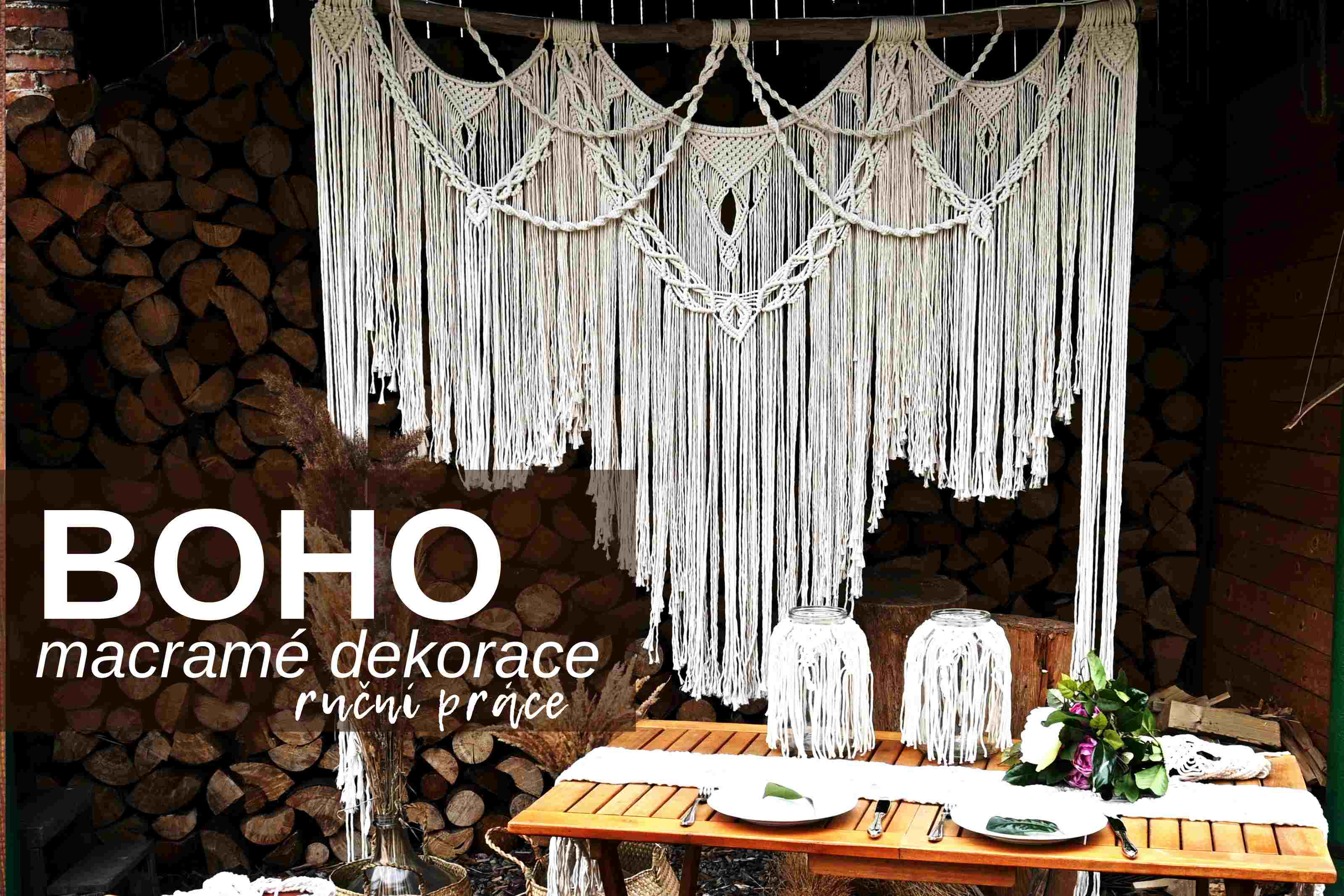 Macrame boho dekorace