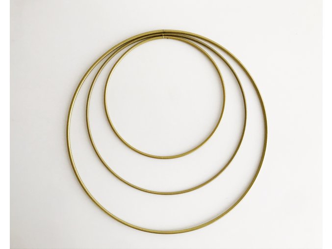 Kovové kruhy 15 - 30 cm - zlaté
