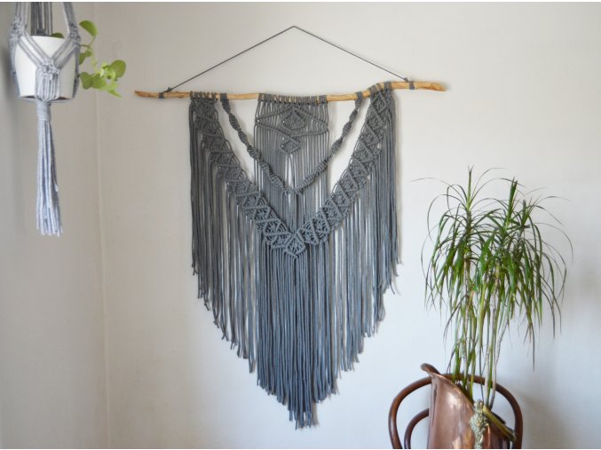 Macramé grey XXL