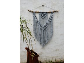 Macramé silver grey  XL