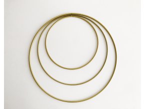 Kovové kruhy 15 - 25 cm - zlaté