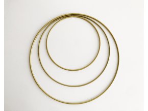Kovové kruhy 15 - 30 cm - zlaté