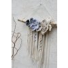 Na větvi - macramé květiny natural-grey