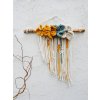 NA VĚTVI - macramé květiny natural-mustard