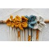 NA VĚTVI - macramé květiny natural-mustard