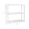 Bambusregal mit 3 Ablagen Weiss BCB13W 6