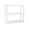 Bambusregal mit 3 Ablagen Weiss BCB13W 1