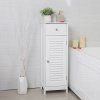 Schmaler Badschrank mit Lamellentuer BBC43WT 5