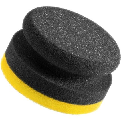 20010532 2 garage freaks medium cut medium handpolierschwamm o 90 50 mm schwarz gelb