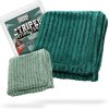 20060008 garage freaks 2er set striped drying towel trockentuch 50x80cm 40x40cm 1300 gsm