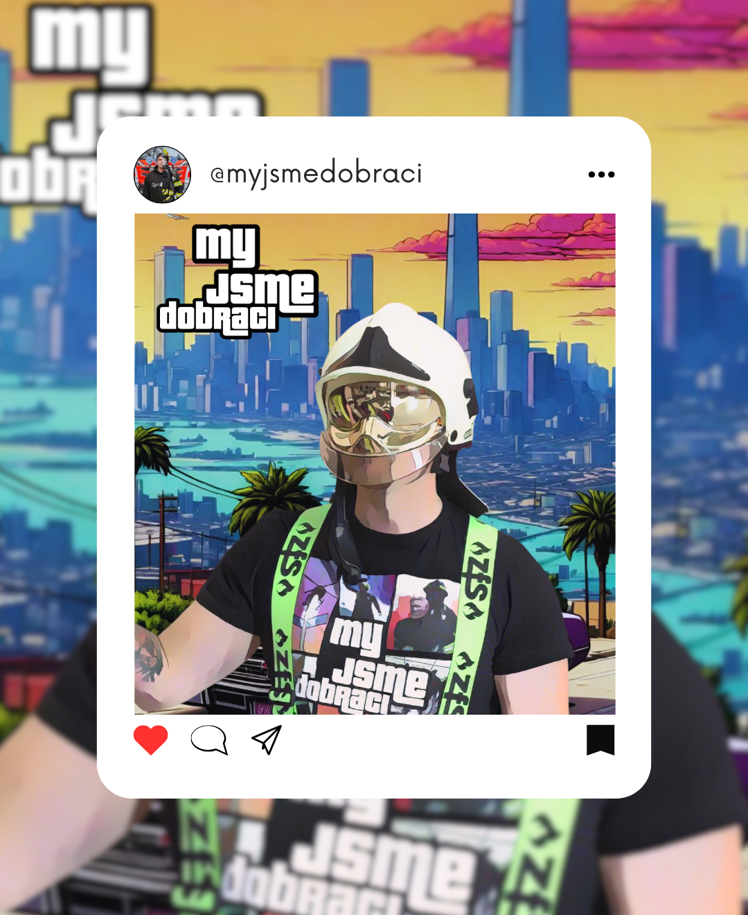 Tričko pro hasiče DBRC GTA edition – Sledujte nás na Instagramu!