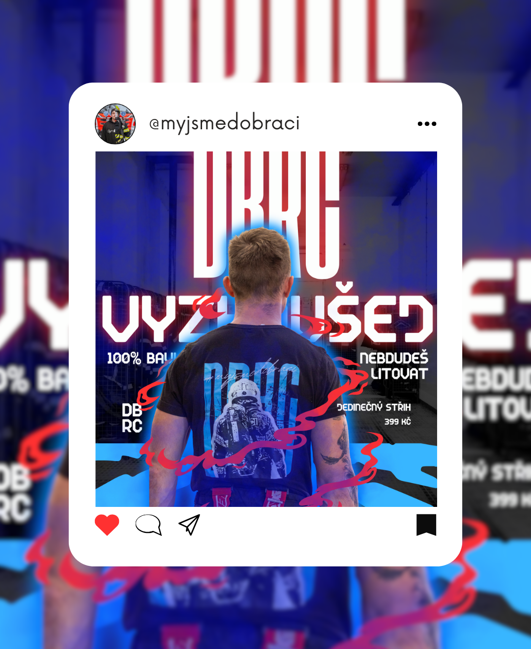 Tričko pro hasiče DBRC  – Sledujte nás na Instagramu!