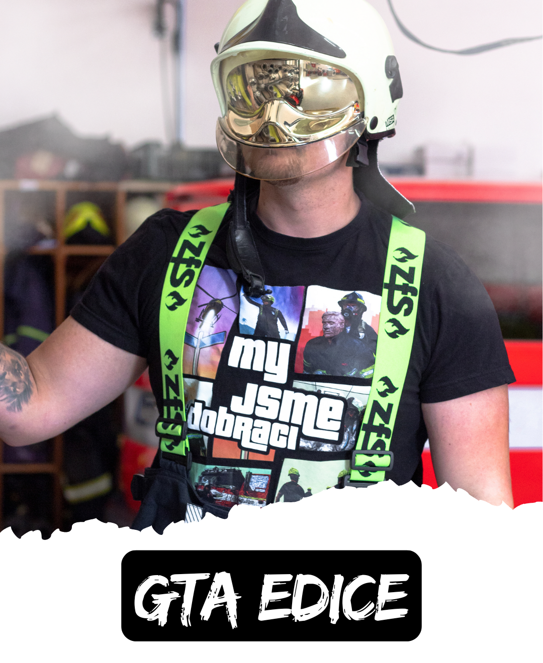 Tričko hasiči GTA EDITION – originální hasičské tričko s potiskem | Limitovaná edice DBRC