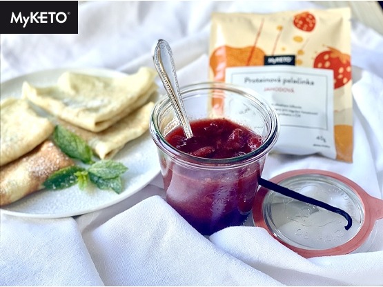 Low carb keto jahodový jam