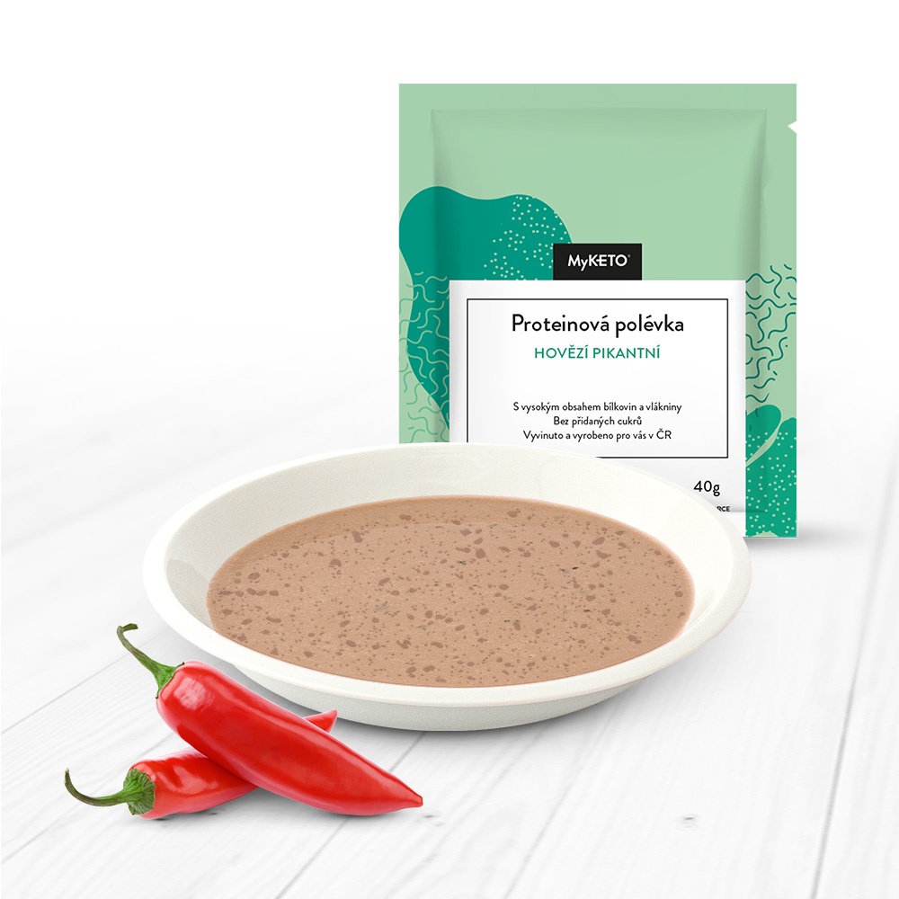 Proteinová polévkahovězí pikantní
20×40g