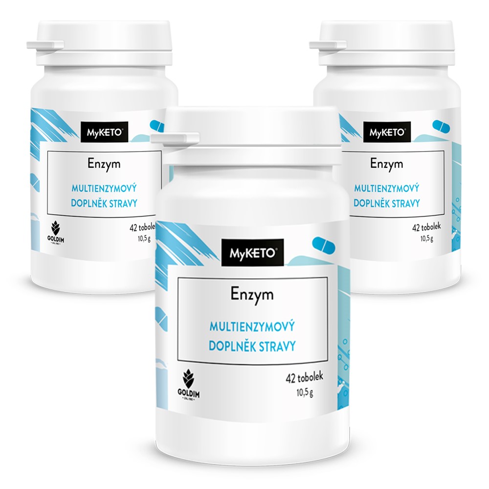 Trávicí enzymy komplexní multienzym 5 druhů, 250 mg 3x42 kapslí
