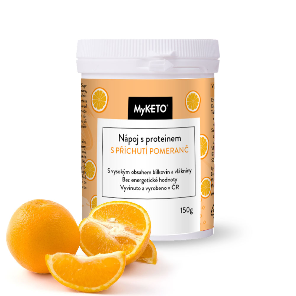 MyKETO Nápoj s proteinem s příchutí pomeranč 3x150g