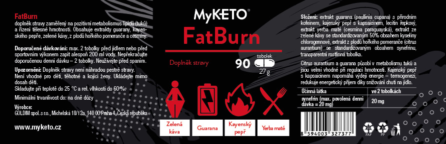 FatBurn stimulační a termogenní spalovač tuků 3x90 kapslí