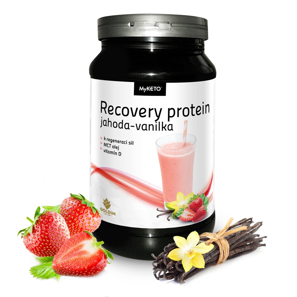 MAXI Recovery protein Jahoda-vanilka 600g