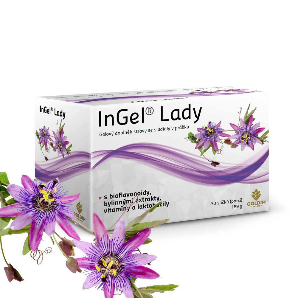 InGel Lady s bioflavonoidy, bylinnými extrakty, vitamíny a probiotiky30 sáčků