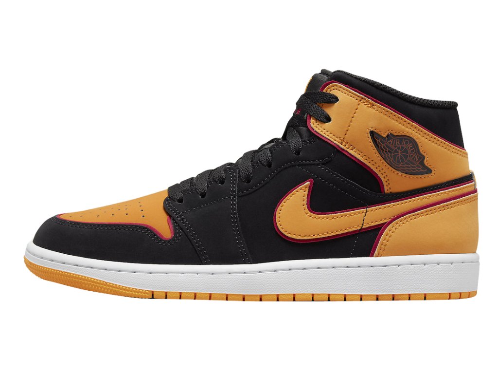 Jordan 1 Mid Fat Tongue Black Orange