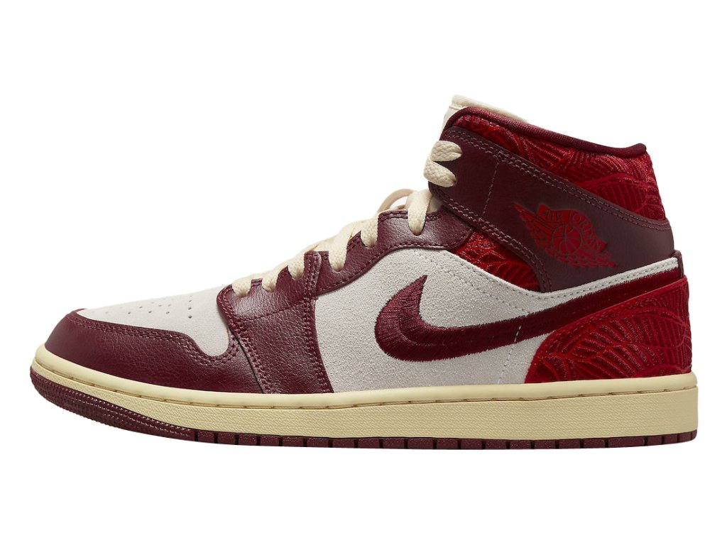 Jordan 1 Mid SE Tiki Leaf Team Red (Women's)