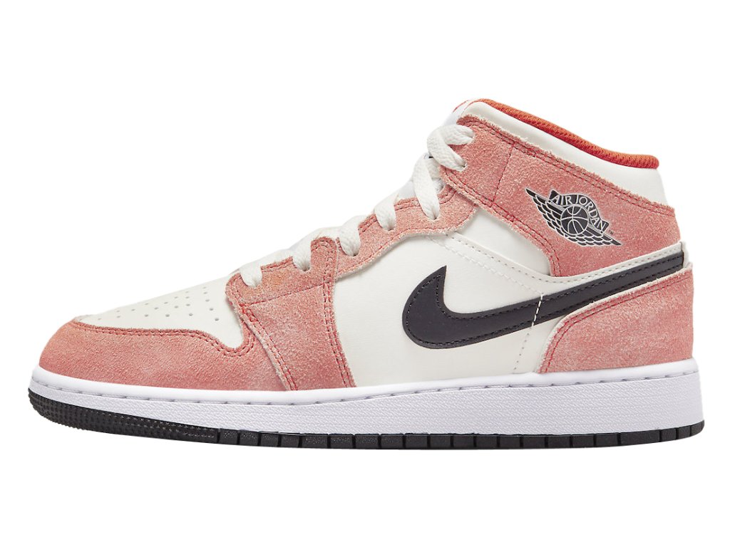 Jordan 1 Mid SE Orange Suede (GS)