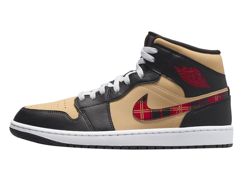 Jordan 1 Mid Tartan Swoosh