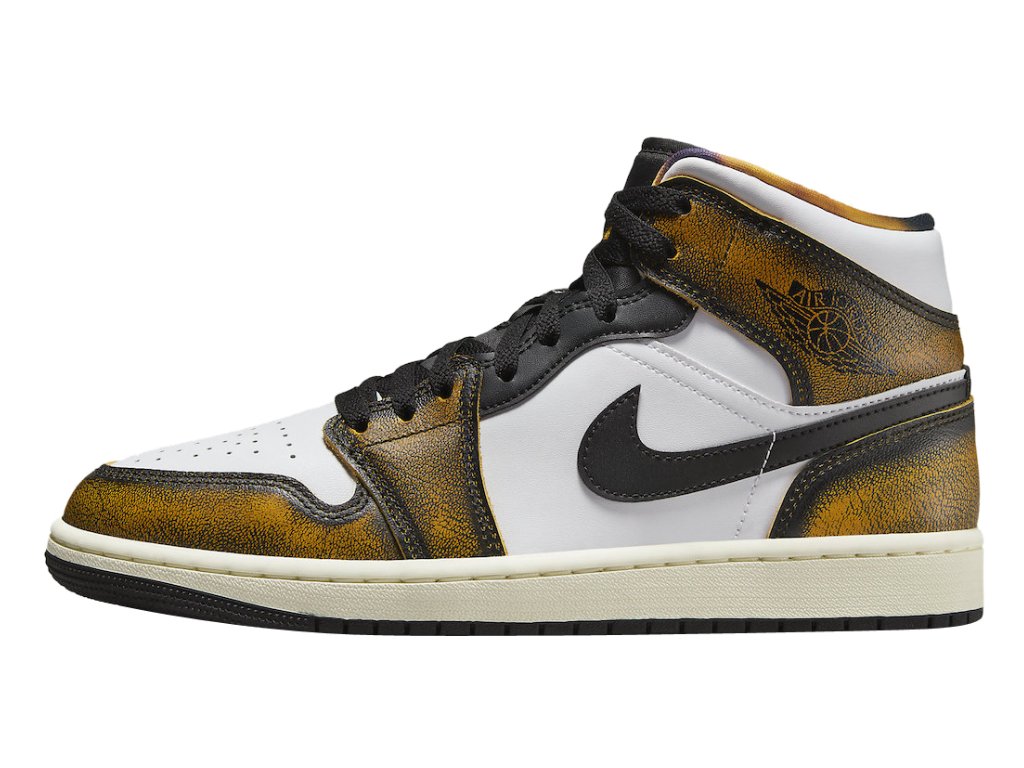 Jordan 1 Mid SE Orange Wear Away