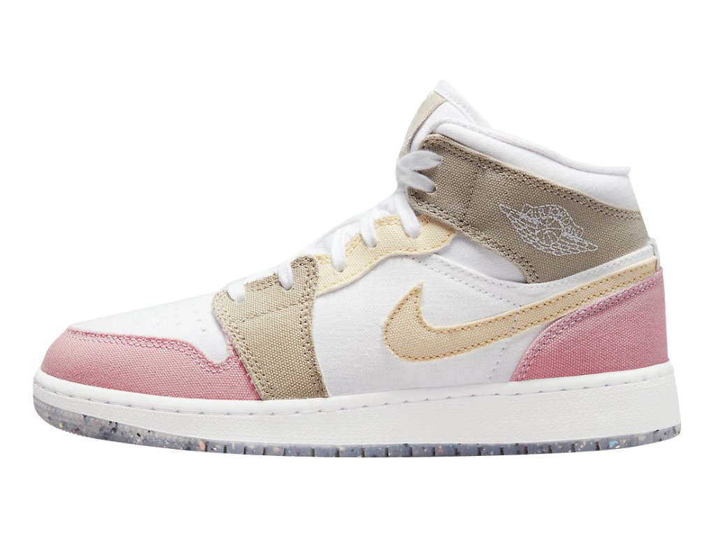 Jordan 1 Mid SE Pastel Vivid Green Grind (GS)