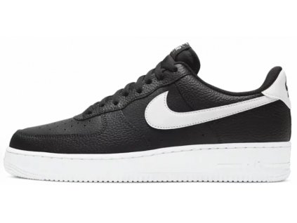 Nike Air Force 1 Low '07 Black White Pebbled Leather