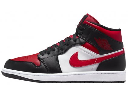 Jordan 1 Mid White Black Red (2022)