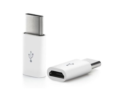 Adaptér Micro USB B : USB C, biely 1