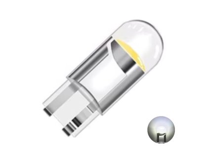 LED Žiarovka COB T10 W5W 12V číra biela