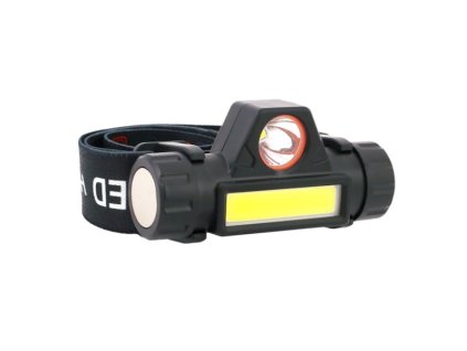 LED Čelovka s magnetom XPE + COB svetlo 1