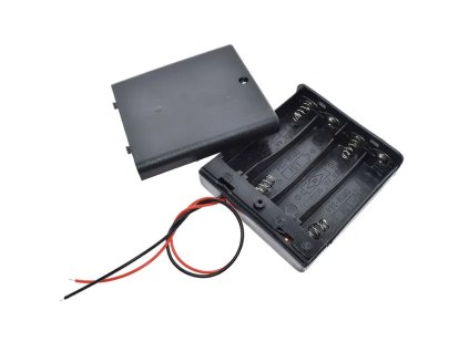 Box na batérie s krytom a vypínačom 4xAA : 6V 1