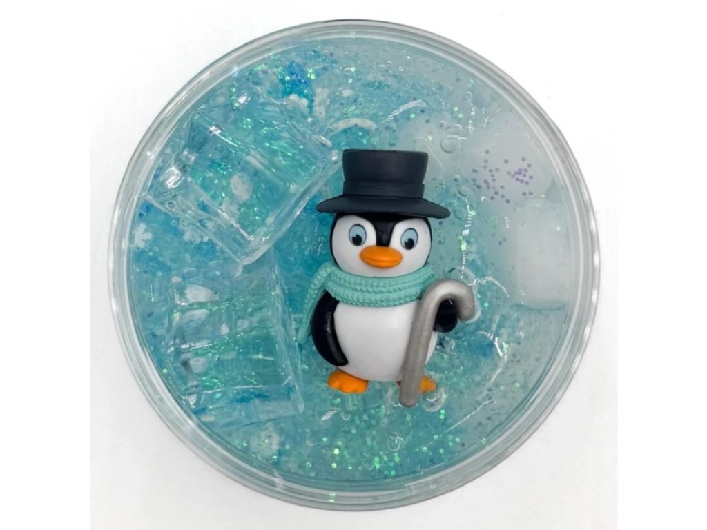 Gelový slizáček Zimní s tučňáčkem