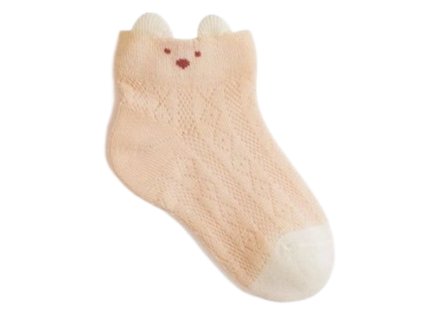 Bavlněné prodyšné ponožky - Bear Orange