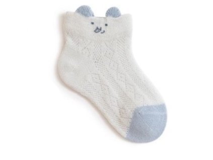 Bavlněné prodyšné ponožky - Bear Blue