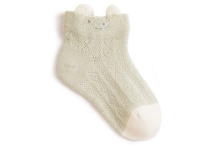 Bavlněné prodyšné ponožky - Bear Green