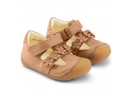 Barefoot Bundgaard sandály - Petit summer flower Caramel