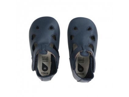 Kožené barefoot capáčky Bobux - Navy zap