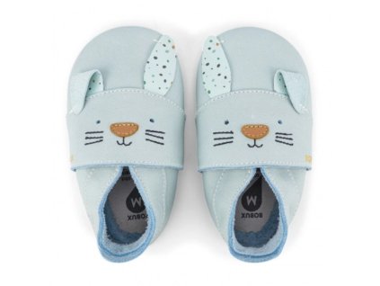 Kožené barefoot capáčky Bobux - Hopsy Seafoam