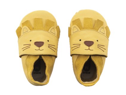 Kožené barefoot capáčky Bobux - Leo Maple