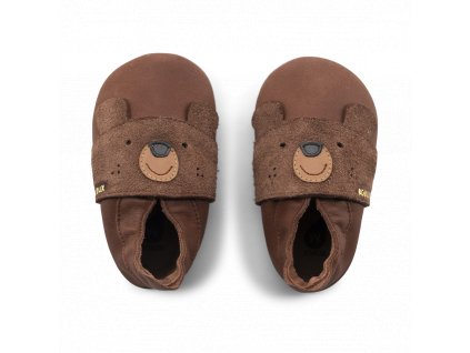 Kožené barefoot capáčky Bobux - Papa Bear Toffee