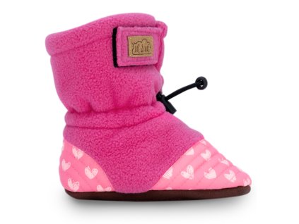 Fleecové zimní capáčky - Hearts