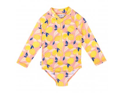 Dětské UV plavky s dlouhým rukávem - Summer Citrus