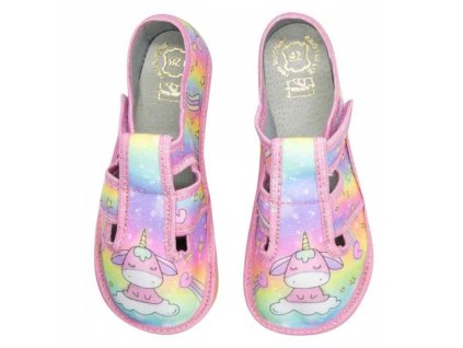 Barefoot bačkory Raweks - Rainbow Unicorn